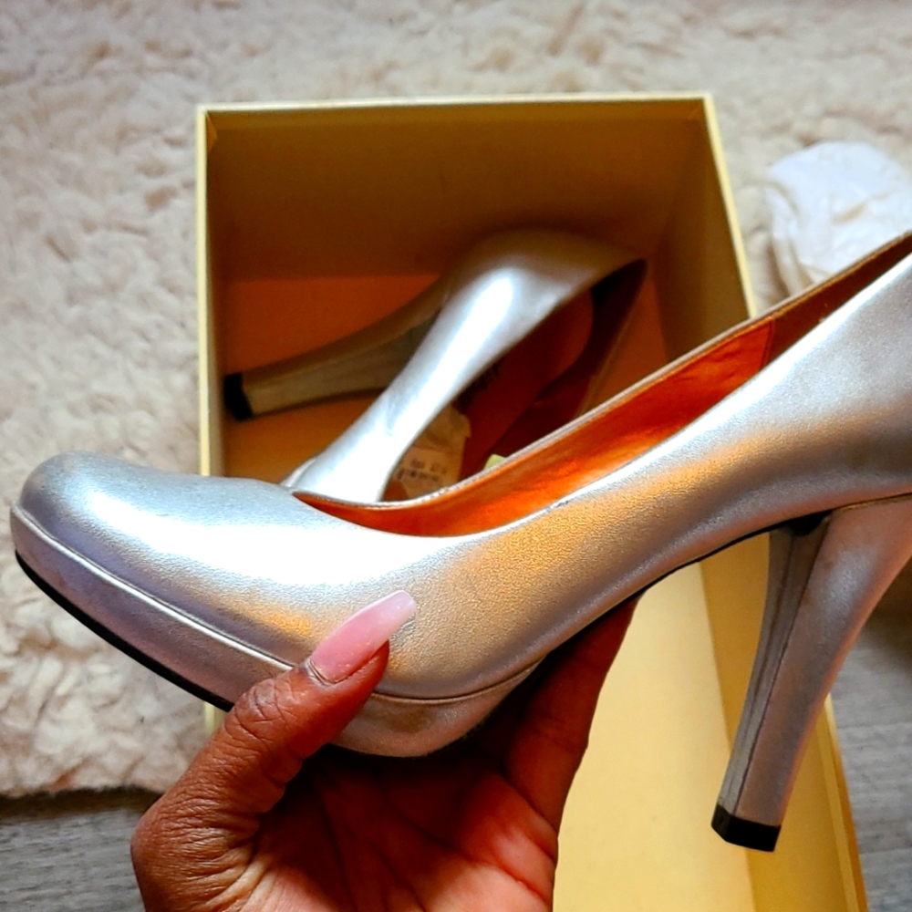 Silver Platform Heel